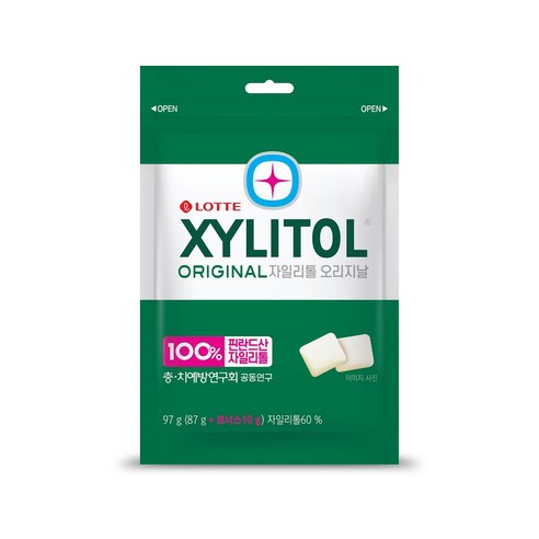 롯데제과 자일리톨 껌 오리지날 리필, 97g, 1개