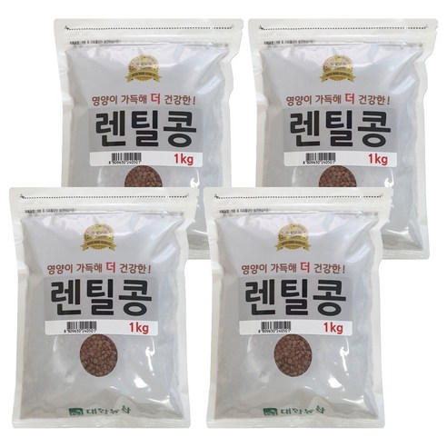 대한농산 렌틸콩, 1kg, 4개
