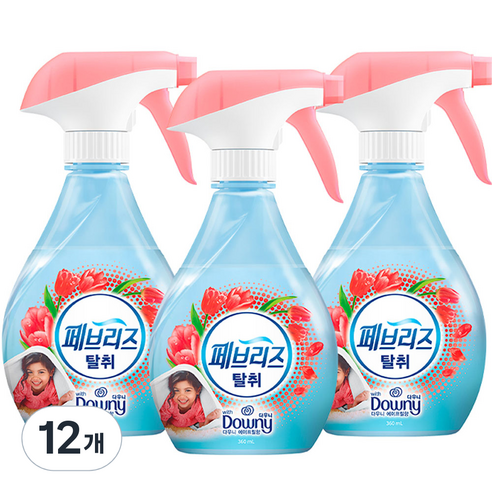 페브리즈 섬유탈취제 다우니 에이프릴향 본품, 360ml, 12개