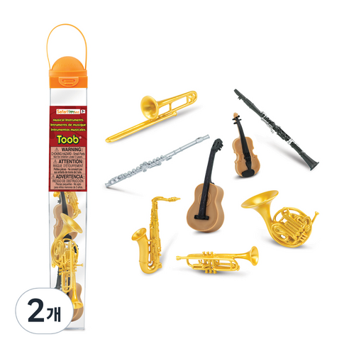 사파리엘티디 악기 튜브 피규어 Musical Instruments 685404, 33cm, 혼합색상, 2개