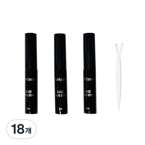 다크니스 포시즌 속눈썹 접착제 5ml, 검정, 18개