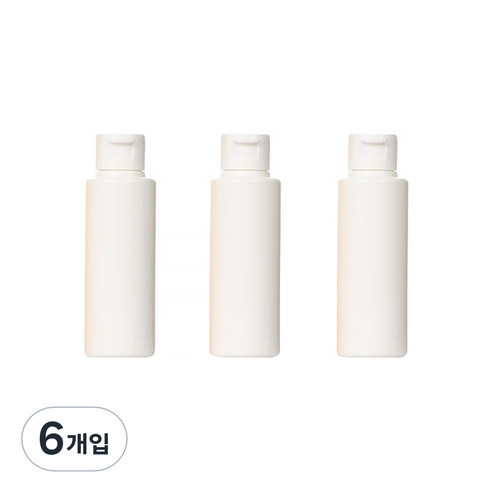 더자카 베이직 똑딱 공병 100ml, 화이트, 6개