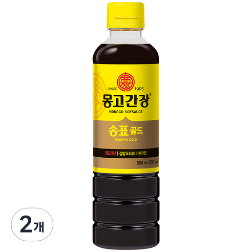 몽고간장 송표골드, 500ml, 2개