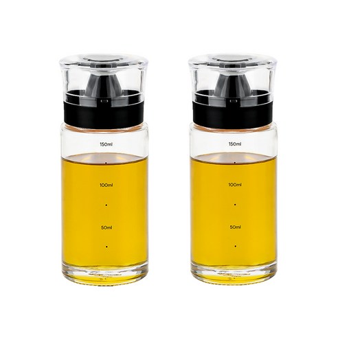 시노글라스 신형 오일병 블랙, 170ml, 2개