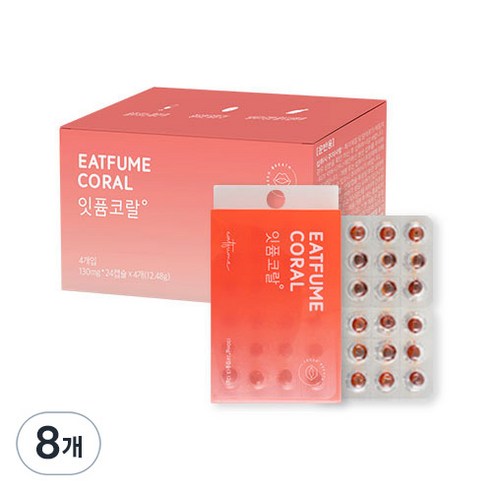 잇퓸 코랄 장미향 상쾌한 먹는향, 3.12g, 8개