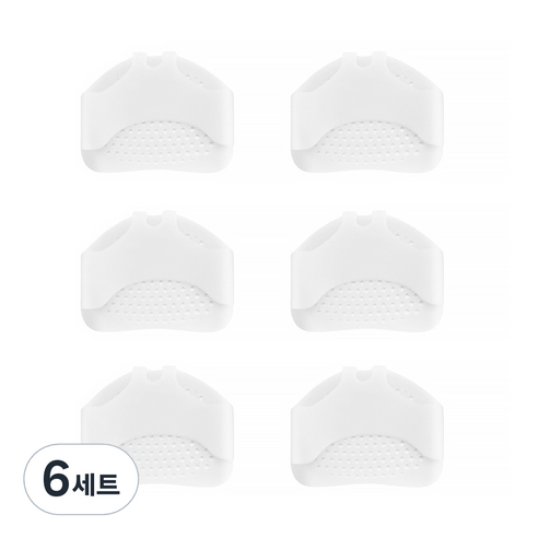 마켓A 발 앞꿈치보호 실리콘패드 2p 세트 화이트, 6세트