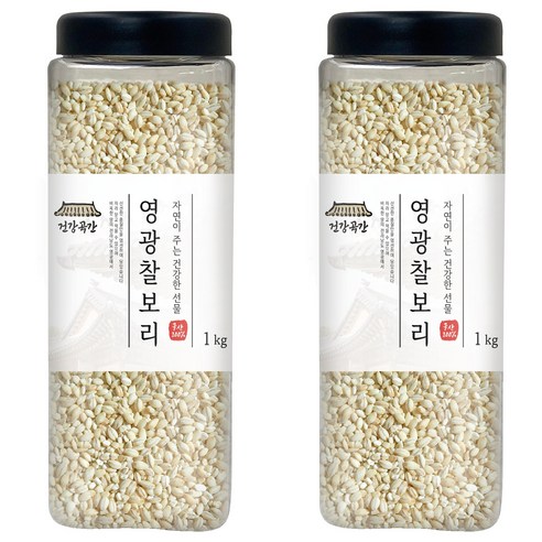 건강곡간 영광 찰보리, 1kg, 2개