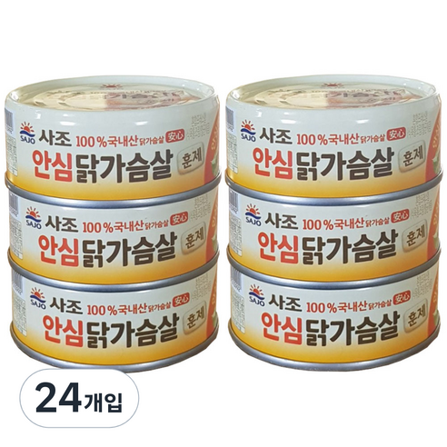 사조 안심 훈제 닭가슴살, 90g, 24개입