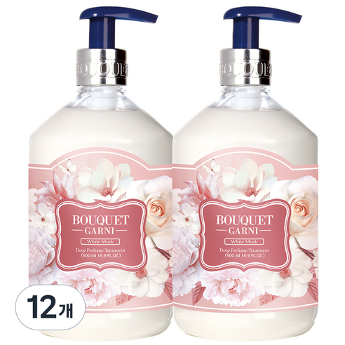 부케가르니 딥퍼퓸 트리트먼트 화이트머스크, 500ml, 12개