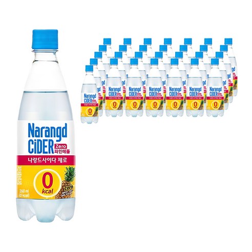 나랑드사이다 제로 파인애플, 350ml, 60개