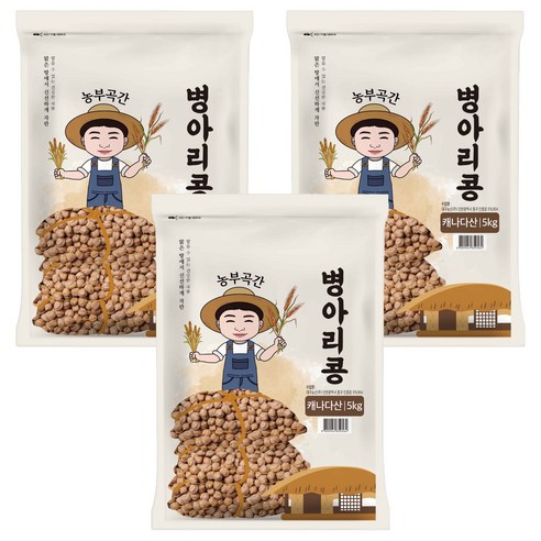 농부곡간 캐나다산 병아리콩, 5kg, 3개