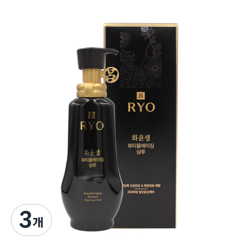 려 화윤생 뷰티풀에이징 샴푸액, 3개, 350ml
