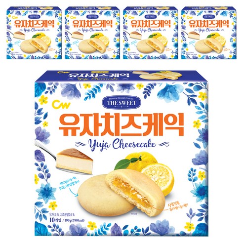 청우식품 유자치즈케익, 190g, 5개