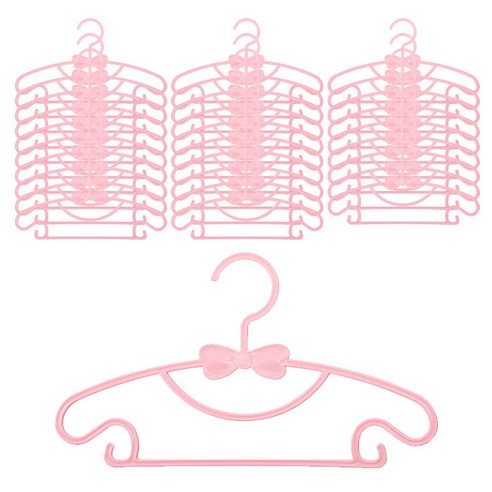 아이끌레 아동용 러블리 2in1 옷걸이, 핑크, 90개