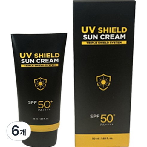 미프 UV쉴드 선크림 SPF50+ PA++++, 50ml, 6개