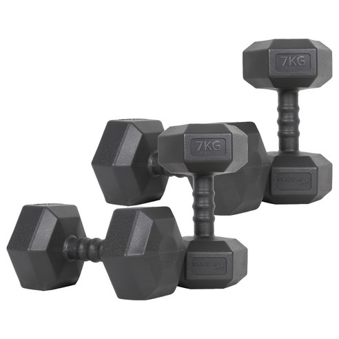 아이워너 맨즈 육각아령 블랙, 7kg, 4개