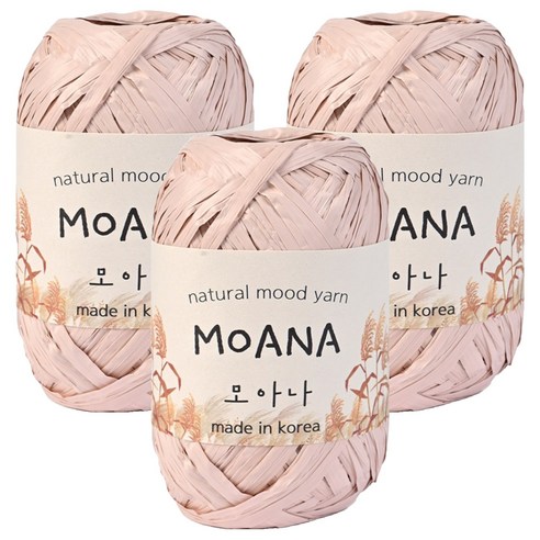 니뜨 모아나 뜨개실 40g, 108 페일핑크, 3개