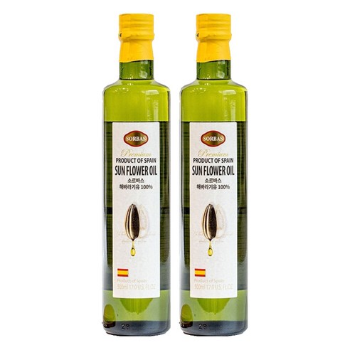 소르바스 해바라기유, 500ml, 2개