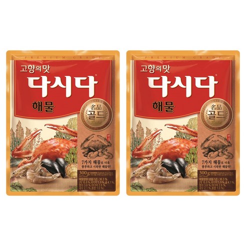 다시다 명품골드 해물, 300g, 2개