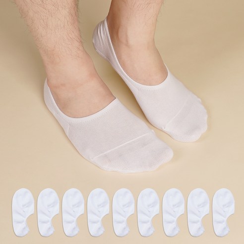 삭스팝 남성용 앞코보강 노 빵꾸 페이크삭스 10p