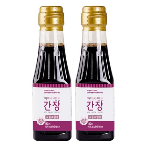 베베푸드 아빠가 만든 간장 국물조림용, 180ml, 2개, 한식 간장