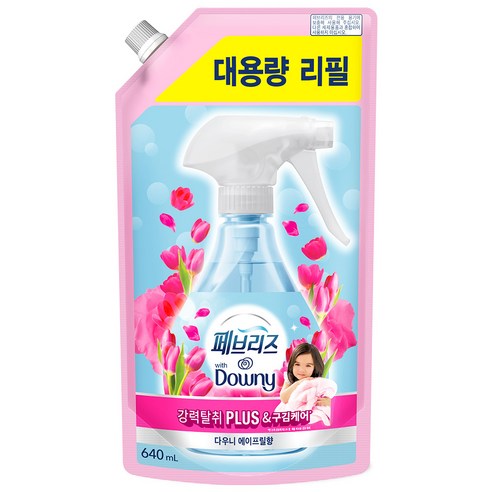페브리즈 강력탈취 PLUS&구김케어 리필, 1개, 640ml