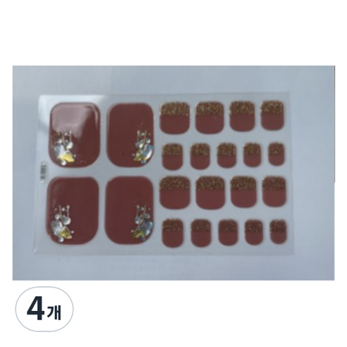 블루코지 패디팁 스티커 발꾸미기, 4개, Type 16
