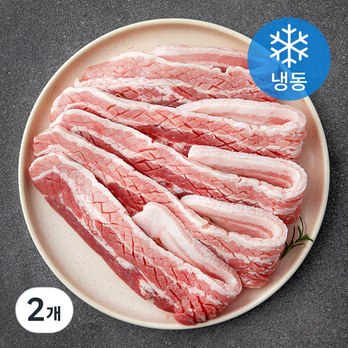 곰곰 두꺼운 칼집 삼겹살 구이용 (냉동), 1kg, 2개