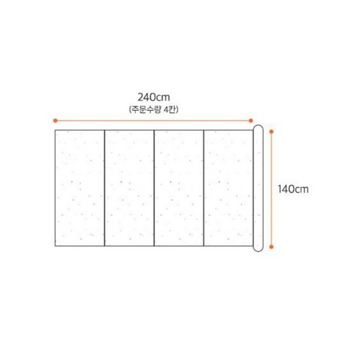 디팡 펫플레이 강아지매트 폴딩타입 140폭, 시크 크리미, 4칸(240 x 140 x 0.4 cm)