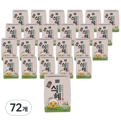 하늘청 유기농 밥 알 없이 맑은 식혜, 125ml, 48개