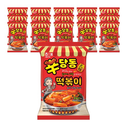 해태제과 신당동 떡볶이 과자, 110g, 16개
