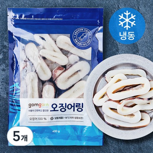 곰곰 오징어링(냉동), 400g, 5개
