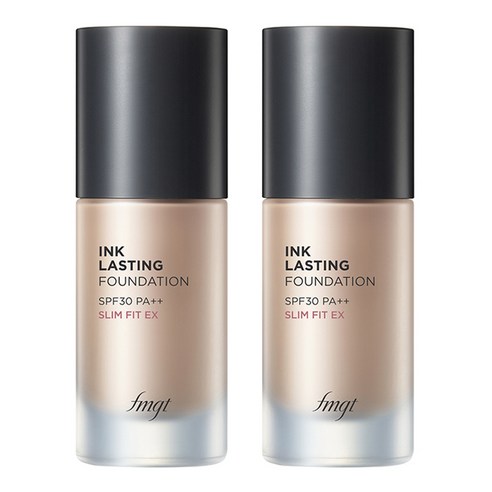 더페이스샵 잉크래스팅 파운데이션 슬림핏 이엑스 30ml, N201 애프리콧베이지, 2개