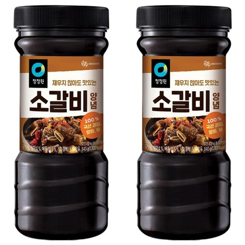 청정원 소갈비 양념장, 840g, 2개