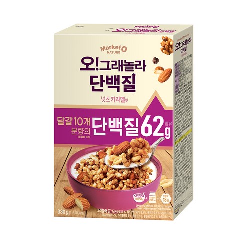 마켓오네이처 오 그래놀라 시리얼 단백질, 330g, 3개