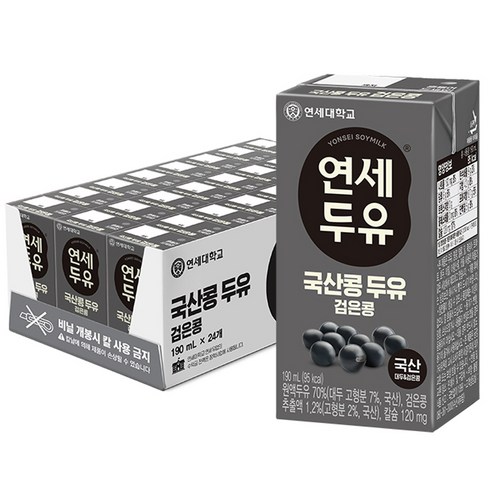 우리콩 두유 검은콩, 190ml, 24개