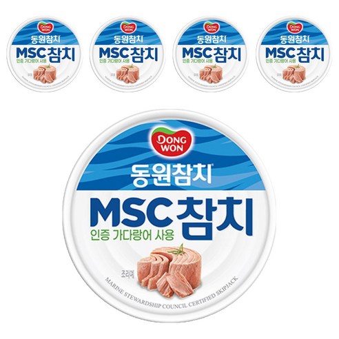 동원 MSC 참치, 5개, 135g