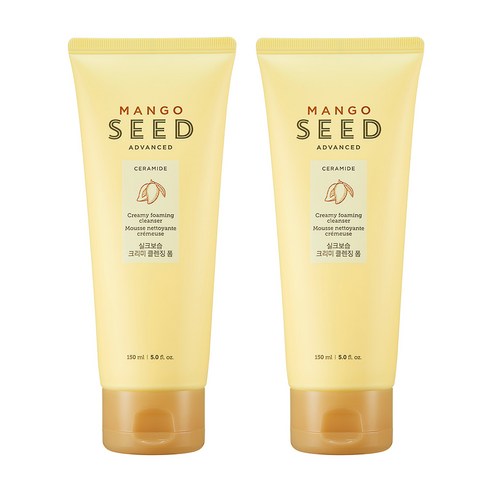더페이스샵 망고 씨드 실크 보습 크리미 클렌징 폼, 150ml, 2개