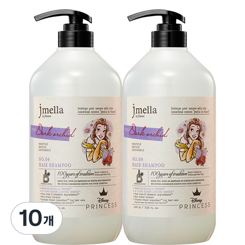 제이멜라 인 프랑스 디즈니 다크 오키드 헤어 퍼퓸샴푸 오키드향, 1000ml, 10개