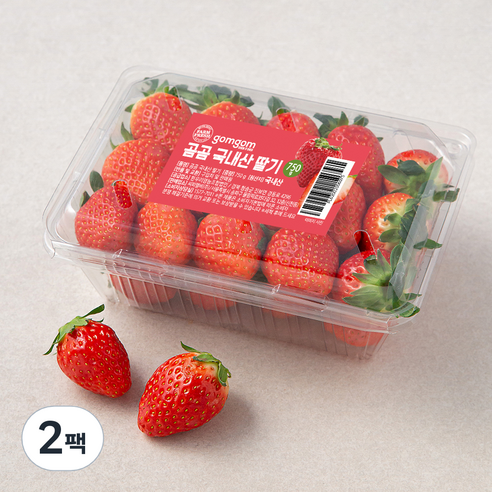 곰곰 국내산 딸기, 750g, 2팩