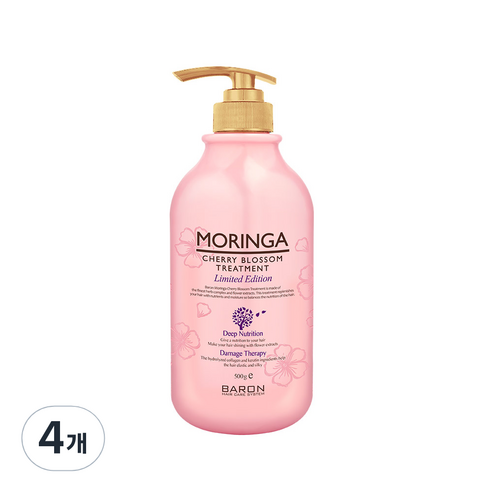 바론 모링가 체리블라썸 트리트먼트, 500g, 4개