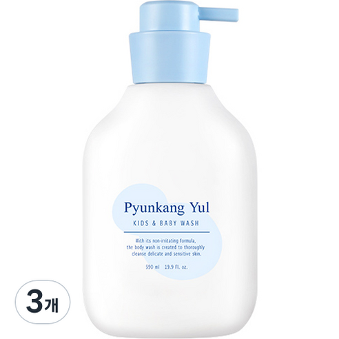 편강율 키즈 앤 베이비 워시 바디클렌저 스위트허브, 590ml, 3개