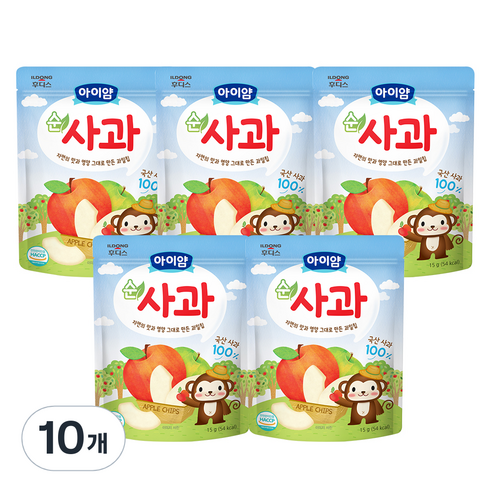 일동후디스 아이얌 동결건조 과일칩, 15g, 10개