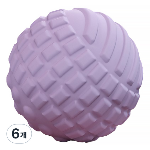 ACDI 스트레칭 마사지 3D 4포인트 마사지 볼 싱글, 6개, 퍼플