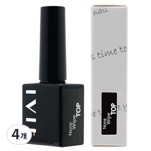 아이빛 베러톤 논와이프 네일 탑 젤 10ml, 4개