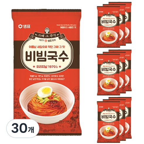 샘표 비빔국수, 135g, 30개