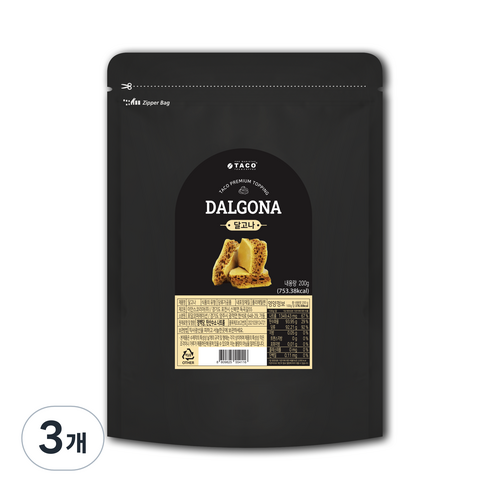 타코 달고나 토핑, 200g, 3개