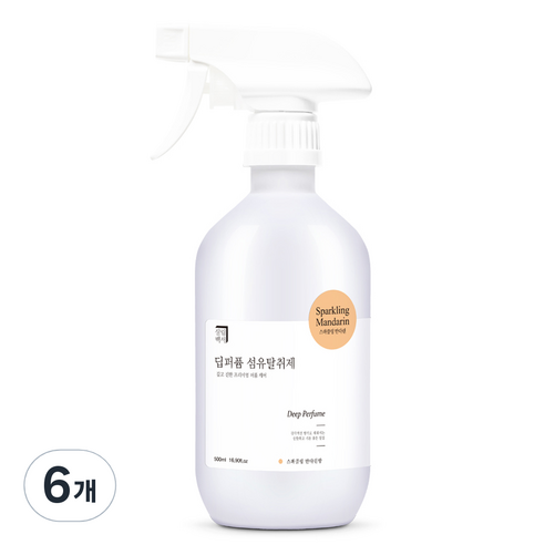 살림백서 딥퍼퓸 섬유탈취제 본품, 500ml, 6개, 스파클링만다린