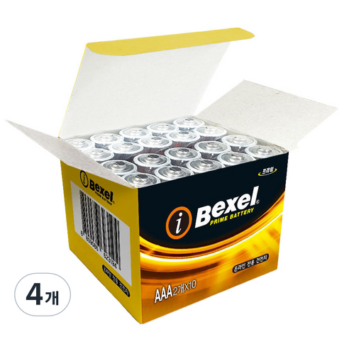 벡셀 아이프라임 알카라인 AAA건전지, 20개입, 4개