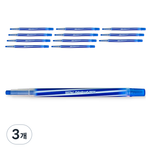 동아 샤프식 색연필 38 파랑 12p, 1색, 3개